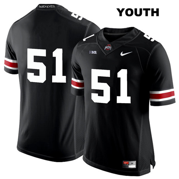 Ohio State Buckeyes Youth Antwuan Jackson #51 White Number Black Authentic Nike No Name College NCAA Stitched Football Jersey JN19E00VP